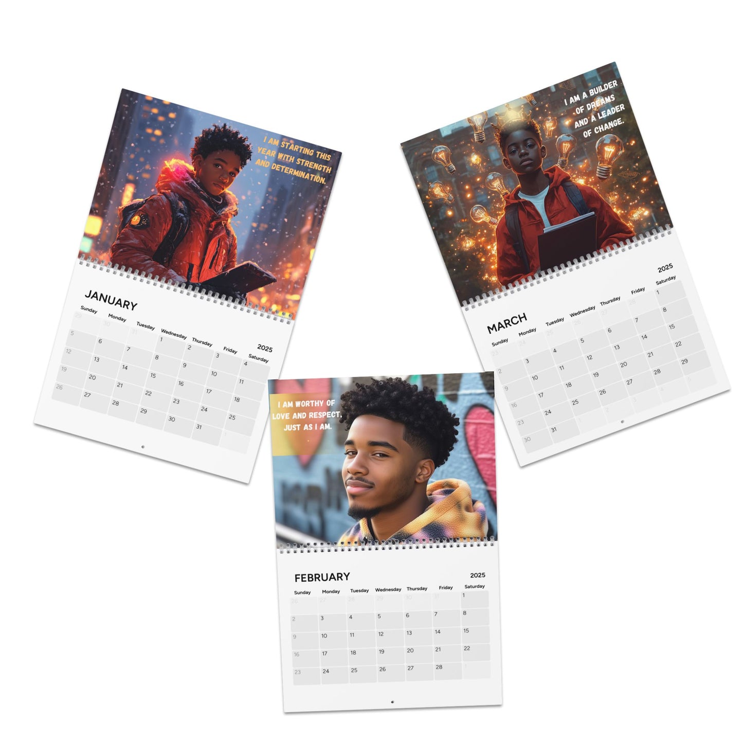2025 Motivational Calendar for Teens (Male)