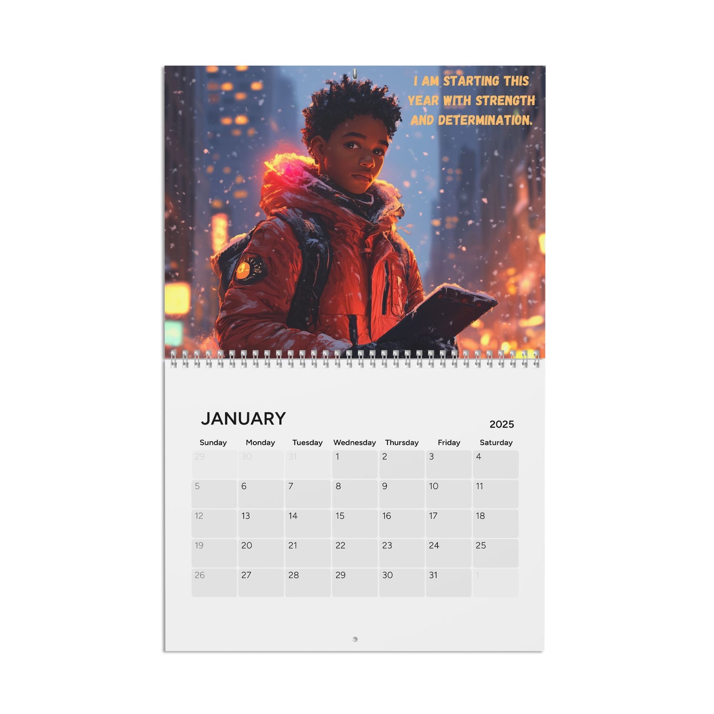 2025 Motivational Calendar for Teens (Male)