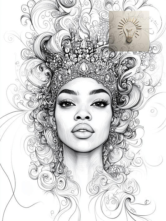 Melanated Digital Coloring Pages- SNEAK PEEK
